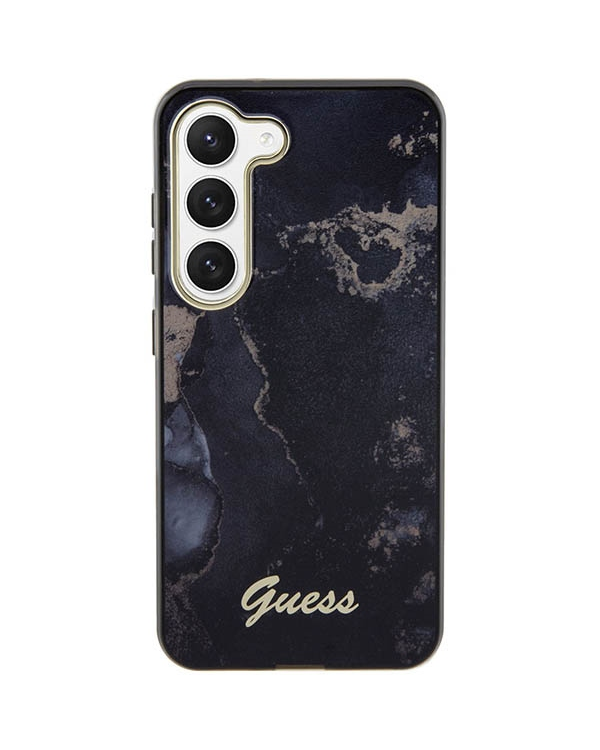 Guess GUHCS23SHTMRSK S23 S911 czarny|black hardcase Golden Marble Collection