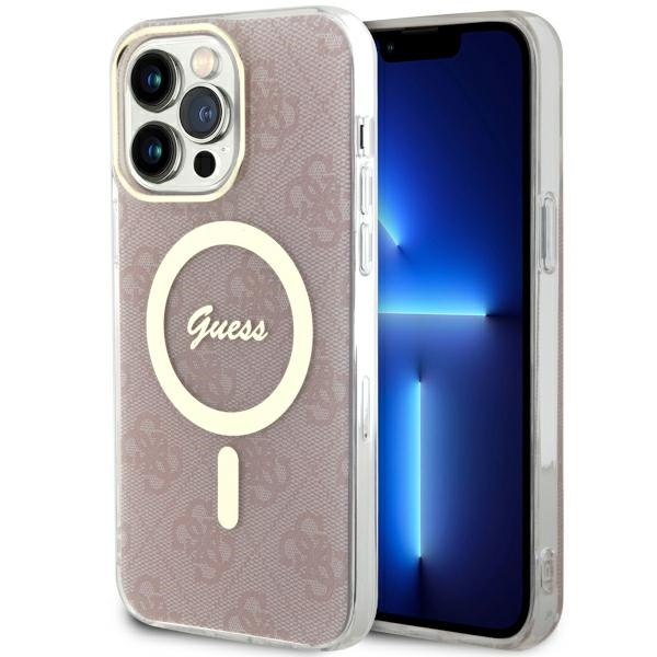 Guess GUHMP13XH4STP iPhone 13 Pro Max 6.7" różowy|pink hardcase 4G MagSafe