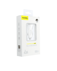 Pavareal Автомобильная зарядка 2x USB 2.4A Белая