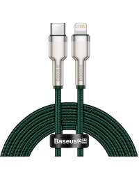 Baseus Cafule Series Metal Data USB Type C - Lightning Cable Power Delivery 20 W 2 m green (CATLJK-B06)