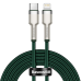 Baseus Cafule Series Metal Data USB Type C - Lightning Cable Power Delivery 20 W 2 m green (CATLJK-B06)