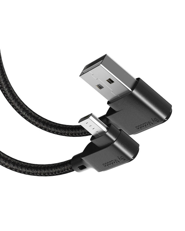 USB to Micro USB cable, Mcdodo CA-7530, angled, 1.2m (black)