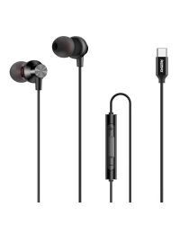REMAX Metal Wired Earphone for Type-C Black (RM-560) 