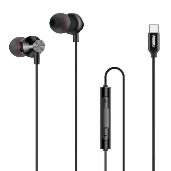 Обложка книги «REMAX Metal Wired Earphone for Type-C Black (RM-560)»