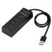 Fusion разделитель USB 3.0 на 4 x USB 3.0 / 5 Гбит / с черный