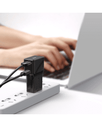 Baseus universal charger, QC 3.0, PD, USB + USB-C, 100-240V, 18W, EU/US/UK/AU (black)