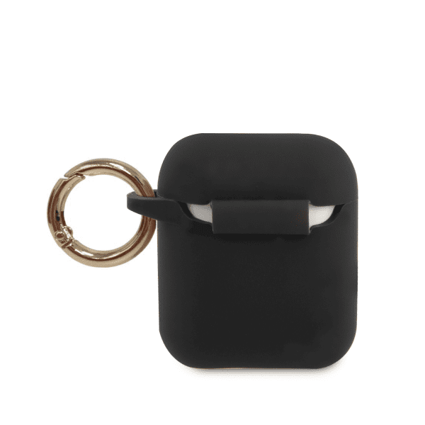Обложка книги «GUACA2LSTLBK Guess Triangle Silicone Case for Airpods 1/2 Black»