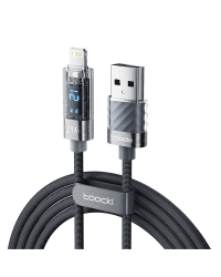 Зарядный кабель Toocki A-L, 1 м, 12 Вт (серый)