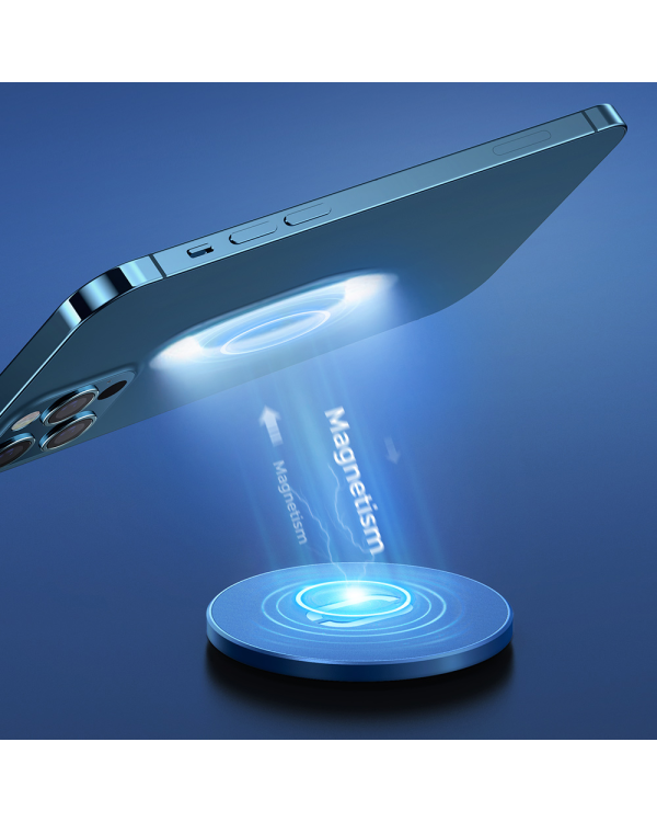 Joyroom wireless Qi charger 15 W for iPhone (MagSafe compatible) + USB Type C cable blue (JR-A28)