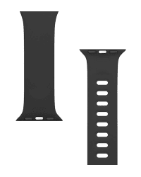 Tactical 789 Silicone Band with Buckle for Apple Watch 1/2/3/4/5/6/7/SE 38/40/41mm Grain Black