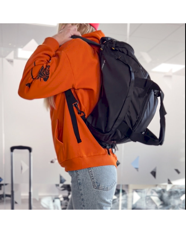 Wozinsky sports bag backpack hand luggage bag 40x20x25 cm for plane black (WSB-B01)