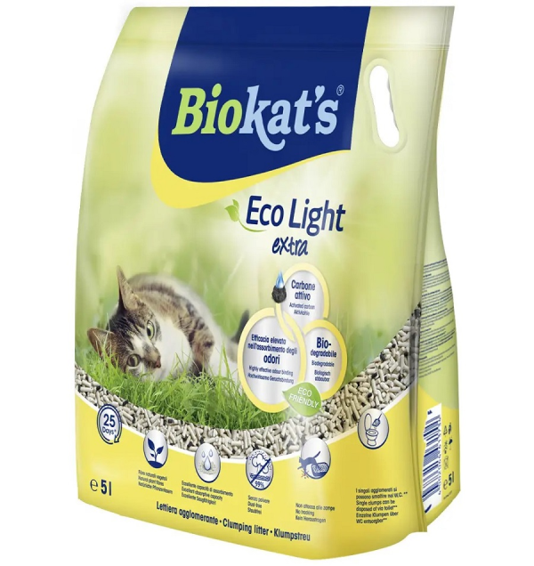 Эко-наполнитель для кошачьего туалета - Gimborn Biokat's Eco LIGHT EXTRA 5L