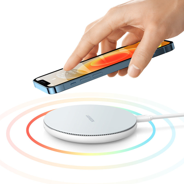 Ugreen fast wireless charger for smartphones / headphones TWS 15W white (CD191)