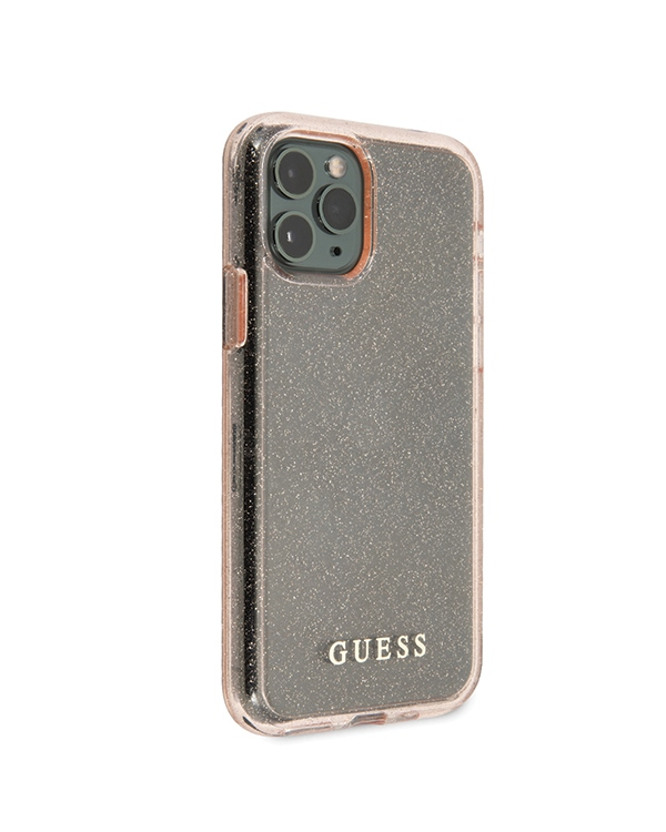 Guess GUHCN58PCGLPI iPhone 11 Pro różowy|pink hard case Glitter