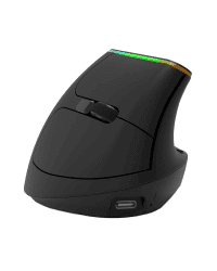 Wireless Vertical Mouse Delux M618DB BT4.0 + 2.4Ghz 4000DPI RGB 