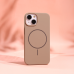 Силиконовый тонкий чехол Fusion Magsafe для iPhone 16 Pro коричневый