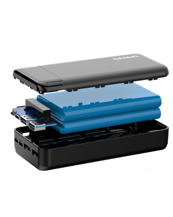 Dudao capacious powerbank with 3 built-in cables 20000mAh USB Type C + micro USB + Lightning black (Dudao K6Pro +)