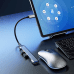 Dudao HUB 4in1 USB-C - 4x USB-A (3 x USB2.0 | USB3.0) 6.3cm black (A16T)