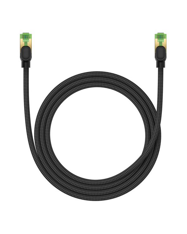 Сетевой кабель в оплетке cat.8 Baseus Ethernet RJ45, 40 Гбит|с, 1,5 м (черный)