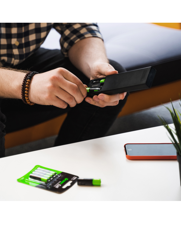 Green Cell Rechargeable Batteries 4x AAA HR03 800mAh