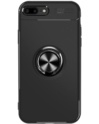 Fusion Focus Ring Back Case Силиконовый чехол с магнитом для Apple iPhone 7 / 8 / SE 2020 Черный