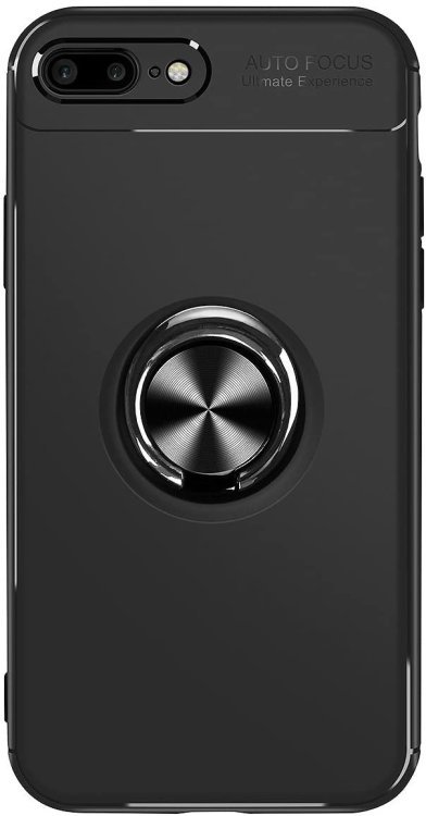 Fusion Focus Ring Back Case Силиконовый чехол с магнитом для Apple iPhone 7 / 8 / SE 2020 Черный