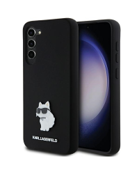 Karl Lagerfeld KLHCS24MSMHCNPK Samsung S24+ S926 czarny|black hardcase Silicone Choupette Metal Pin