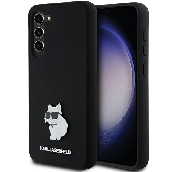 Обложка книги «Karl Lagerfeld KLHCS24MSMHCNPK Samsung S24+ S926 czarny|black hardcase Silicone Choupette Metal Pin»