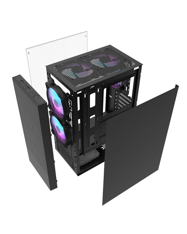 Darkflash A290 computer case + 3 fans (black)