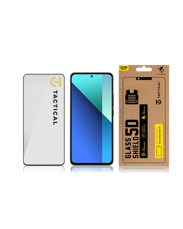 Tactical Glass Shield 5D for Xiaomi Redmi Note 13 4G|5G Black