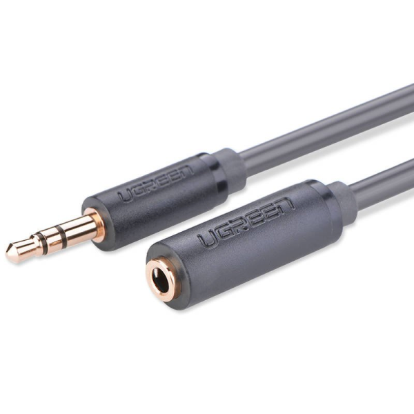 UGREEN AV124 Audio extender AUX jack 3.5 mm, 0.5m (gray)