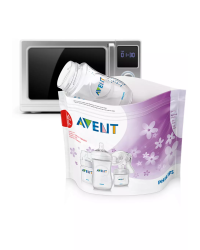 Пакеты для стерилизации в микроволновой печи Philips Avent SCF297|05 | 99,9% микробов убиты | 5 шт.