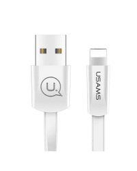 USAMS Kabel płaski U2 Lightning 1,2m biały|white SJ199IP02 iPhone 5|6|7|8|X (US-SJ199)