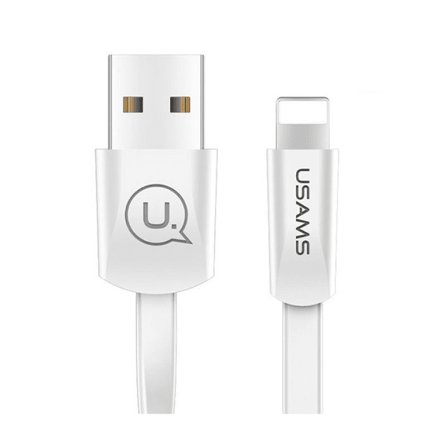 USAMS Kabel płaski U2 Lightning 1,2m biały|white SJ199IP02 iPhone 5|6|7|8|X (US-SJ199)