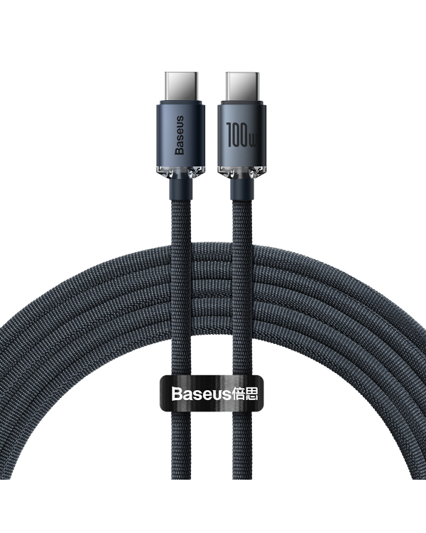 Кабель Baseus Crystal Shine Series Кабель USB для быстрой зарядки и передачи данных USB Type C - USB Type C 100W 2m черный (CAJY000701)