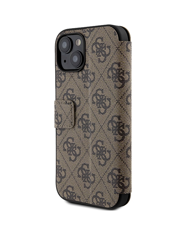 Guess GUBKP15S4GMGBR iPhone 15 | 14 | 13 6.1" brązowy|brown book 4G Metal Logo