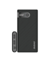 Dudao power bank 10000 mAh 2x USB / USB Type C / micro USB 2 A with LED screen black (K9Pro-02)