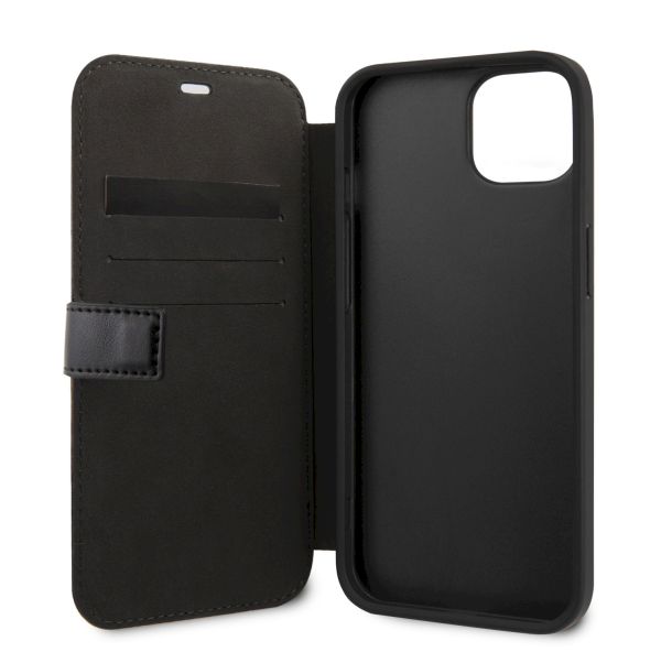 Обложка книги «BMBKP13MPUCARTCBK BMW M Book Carbon Stripe Case for iPhone 13 Black»