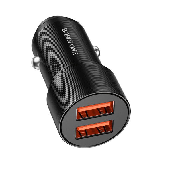 Обложка книги «Borofone Car charger BZ19 Wisdom - 2xUSB - 12W black»