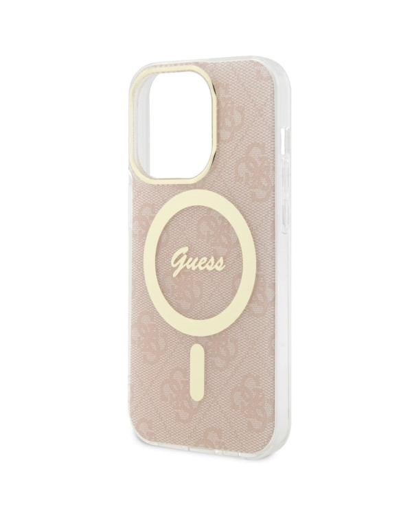 Guess GUHMP14LH4STP iPhone 14 Pro 6.1" różowy|pink hardcase 4G MagSafe