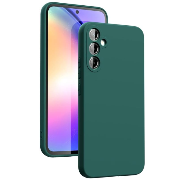Fusion soft matte силиконовый чехол для Samsung A356 Galaxy A35 5G темно зеленый