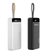 Dudao power bank 30000 mAh 3x USB with LED lamp white (K8s + white)