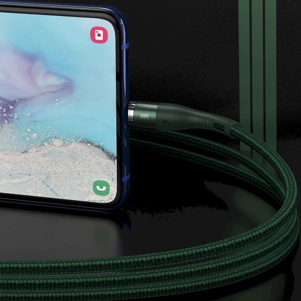 USB magnetic cable - Micro USB Baseus Zinc 2.1A 1m (green)