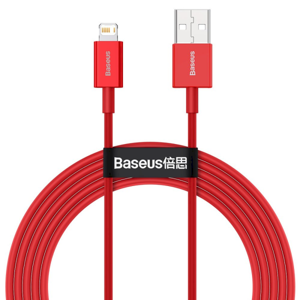 Baseus Superior USB - Lightning fast charging data cable 2,4 A 2 m red (CALYS-C09)