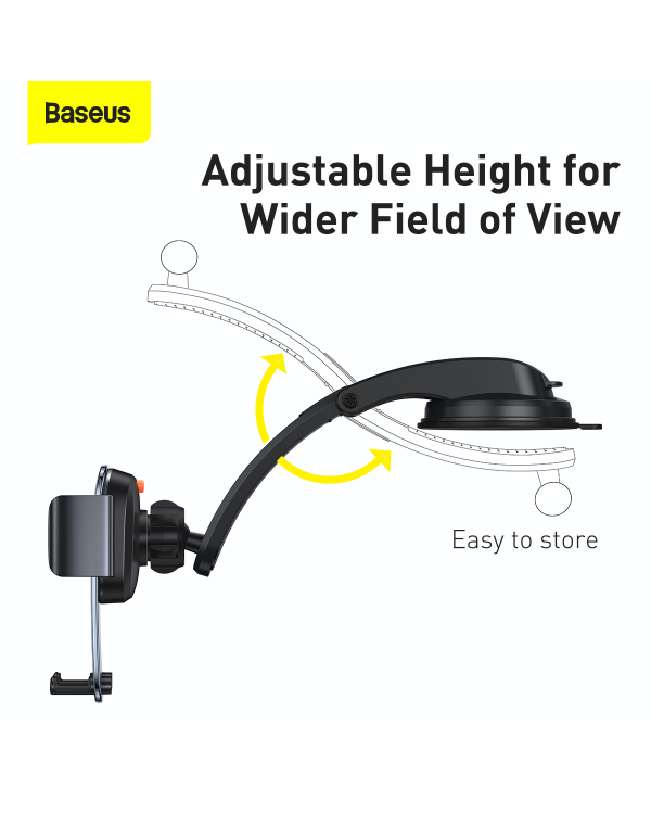 Автомобильный держатель Baseus Easy Control Clamp для решетки радиатора | приборной панели (черный)