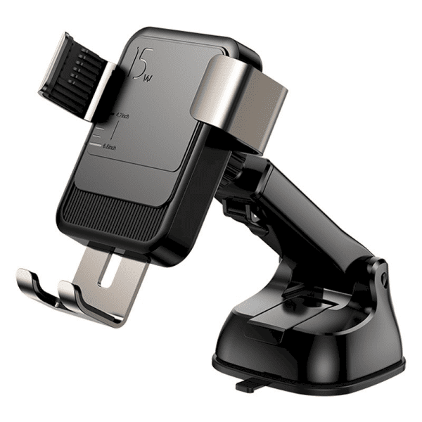 Обложка книги «Joyroom Qi wireless 15 W car charger gravity phone holder (dashboard) black (JR-ZS220)»