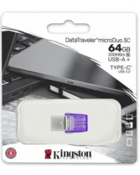 Zibatmiņa Kingston DataTraveler microDuo 3C 64GB USB Type-A + USB Type-C