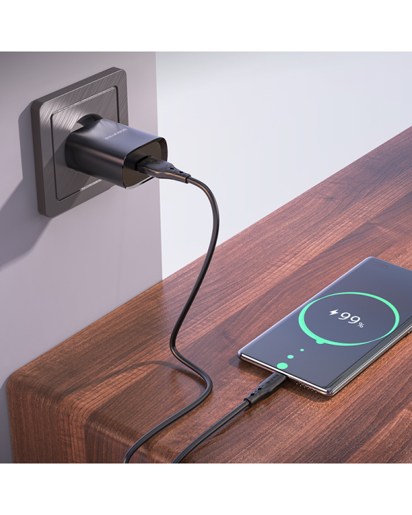 Дополнительное изображение книги «Borofone Wall charger BN1 Innovative - USB - 2,1A with USB to Type C black»