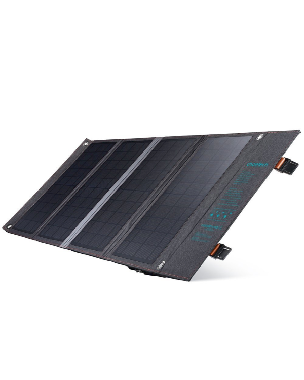 Choetech Foldable Solar Charger Solar Photovoltaic 36W Quick Charge Power Delivery USB / USB Type C (94 x 36 cm) Gray (SC006)