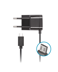 Forever charger NewShell 1A black with microUSB cable 1,2 m